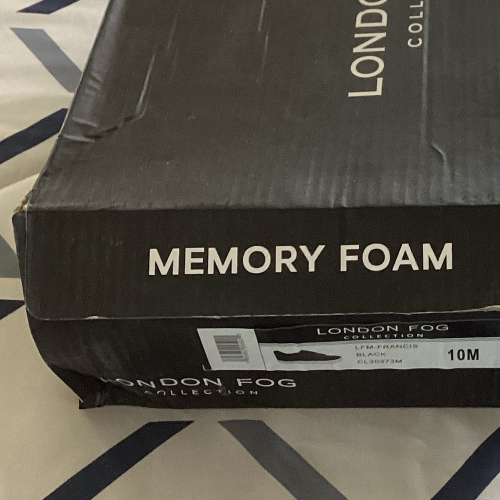 London Fog Black Memory Foam Footwear